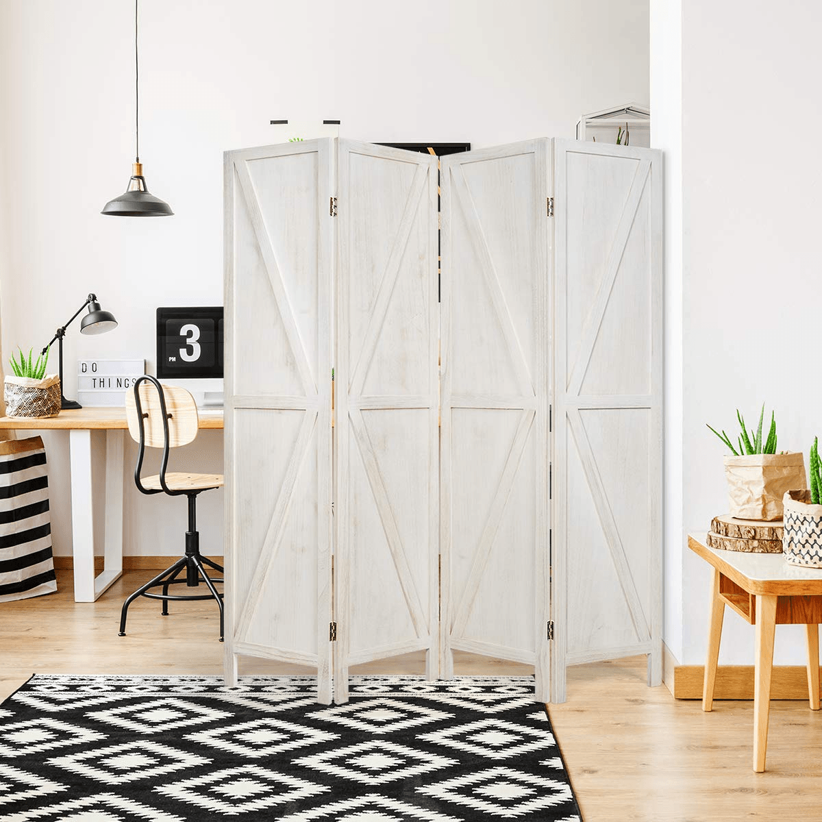 Copy of Giantex 4 Panel Folding Screen, 5.6 Ft Screen Room Divider - Giantexus