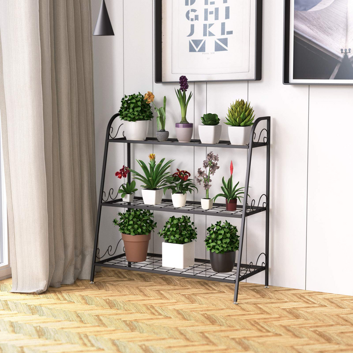 Giantex 3 Tier Metal Plant Stand, Indoor Outdoor Plant Shelf