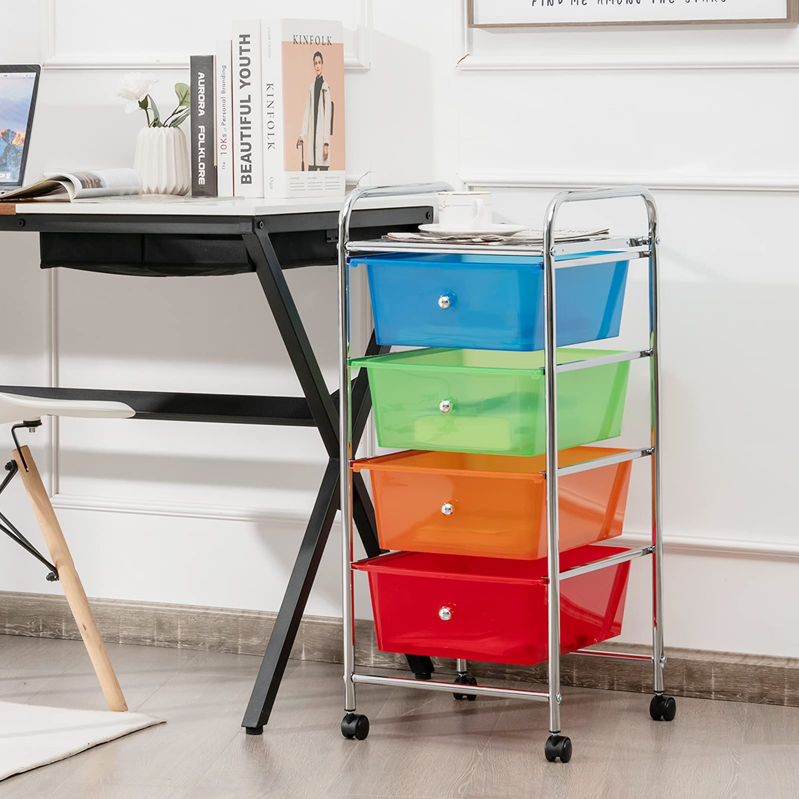Giantex Rolling Cart with Drawers, Craft Organizer with Wheels