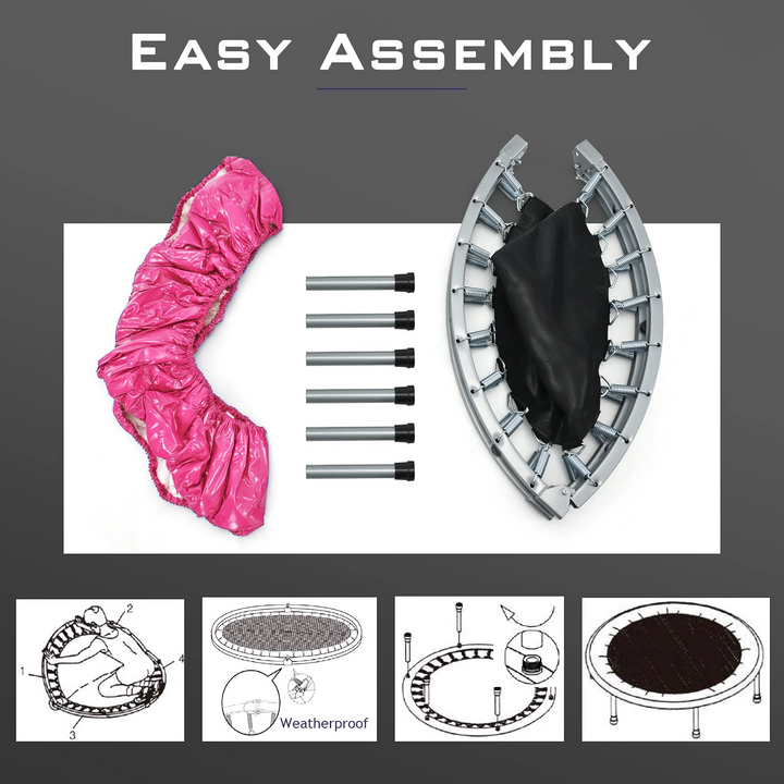 Portable Recreational Fitness Trampoline for Adults Kids