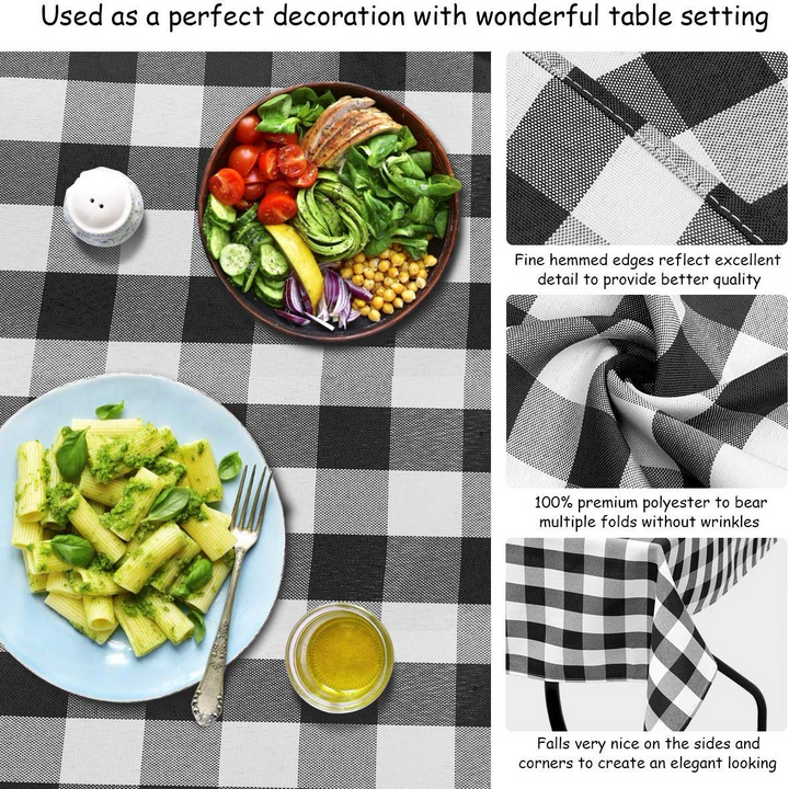 Giantex Decorative Buffalo Plaid Table Cover for Kitchen Dining Wedding Party