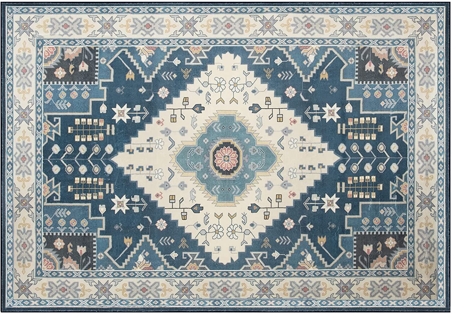 Giantex Area Rug, Easy to Clean Comfy Chic Vintage Floor Decoration Large Boho Area Carpet Rugs
