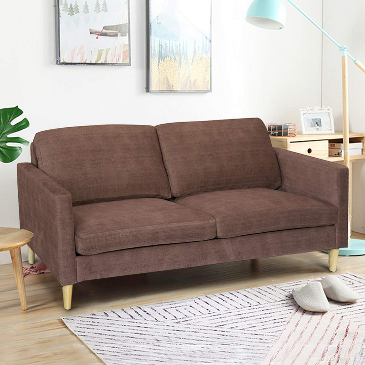 Giantex Modern Upholstered Accent Sofa, Fabric Futon Sofa Bed
