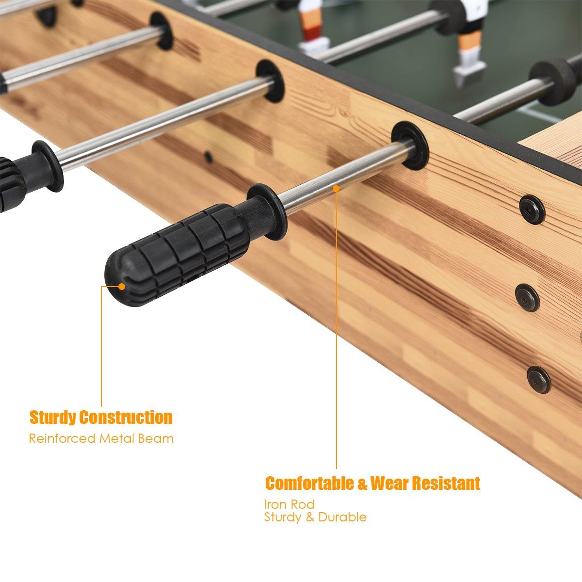 Giantex 48" Foosball Table, 8 Rods, 2 Balls and Score Keepers - Giantexus