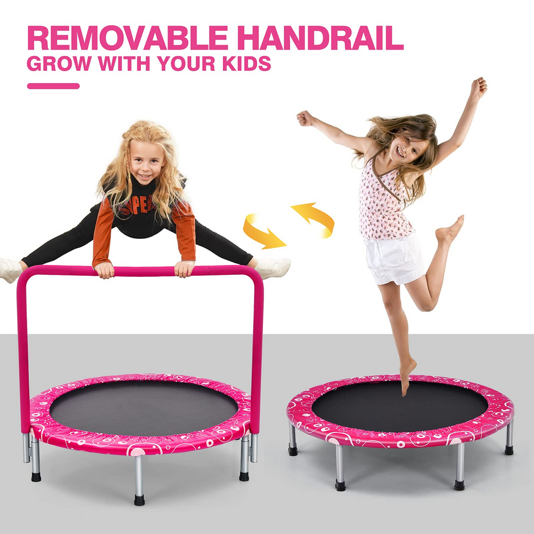 36-Inch Mini Kids Trampoline with Foamed Handle