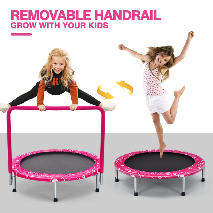 36-Inch Mini Kids Trampoline with Foamed Handle