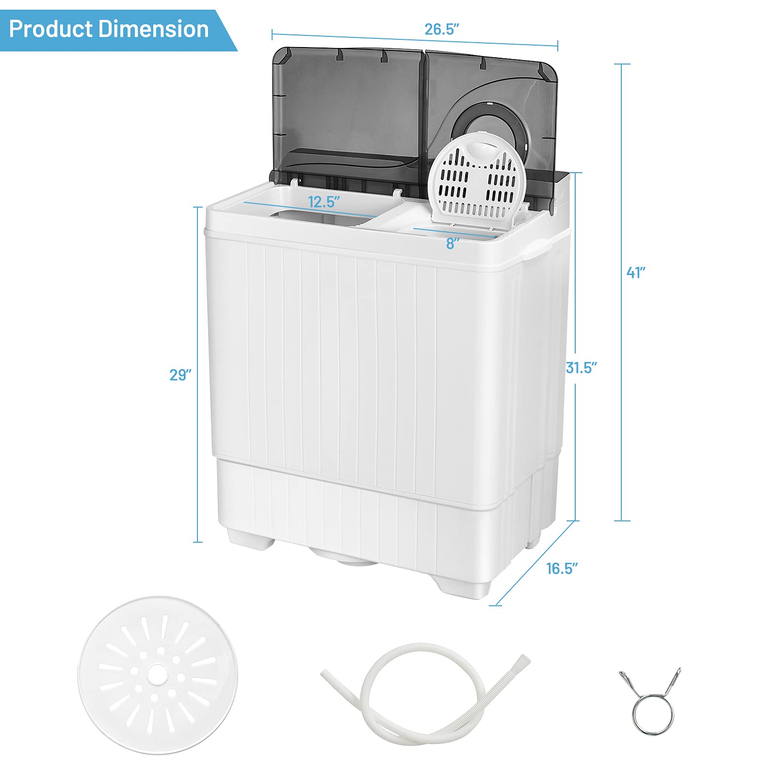 Compact Washing Machine for Apartment, Dorm and RV