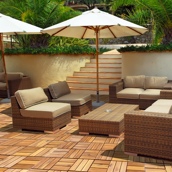 27 PCS Interlocking Patio Deck Tiles - Giantex