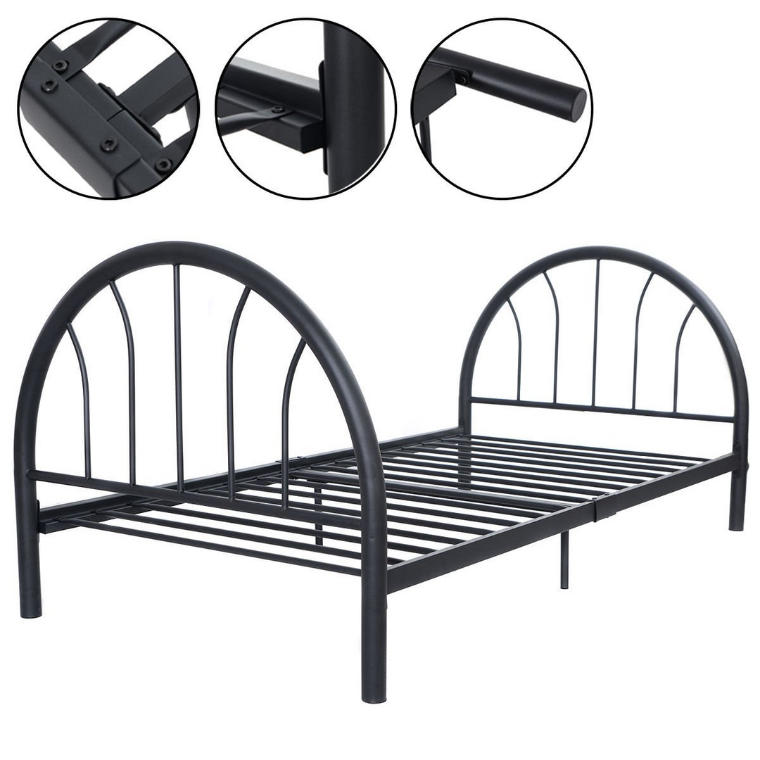 Giantex 83" x 42" x 35" Metal Bed Platform Frame Twin Size Bedroom Home Furniture