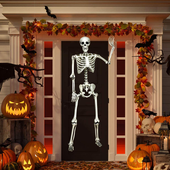 5.4 Ft Halloween Skeleton, Life Size Realistic Human Bones