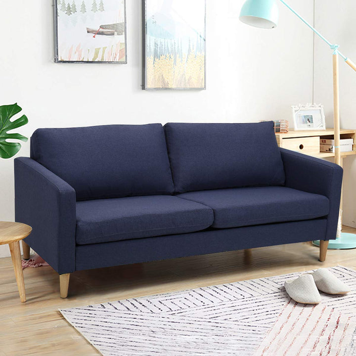 Giantex Modern Upholstered Accent Sofa, Fabric Futon Sofa Bed