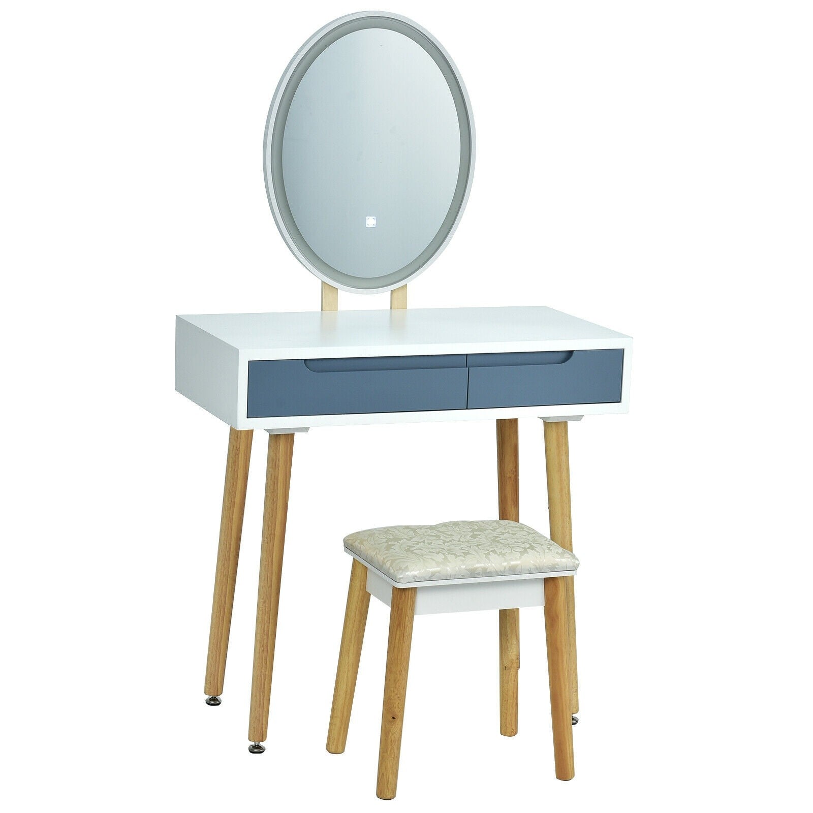 CHARMAID Vanity Set with Lighted Mirror - Giantexus