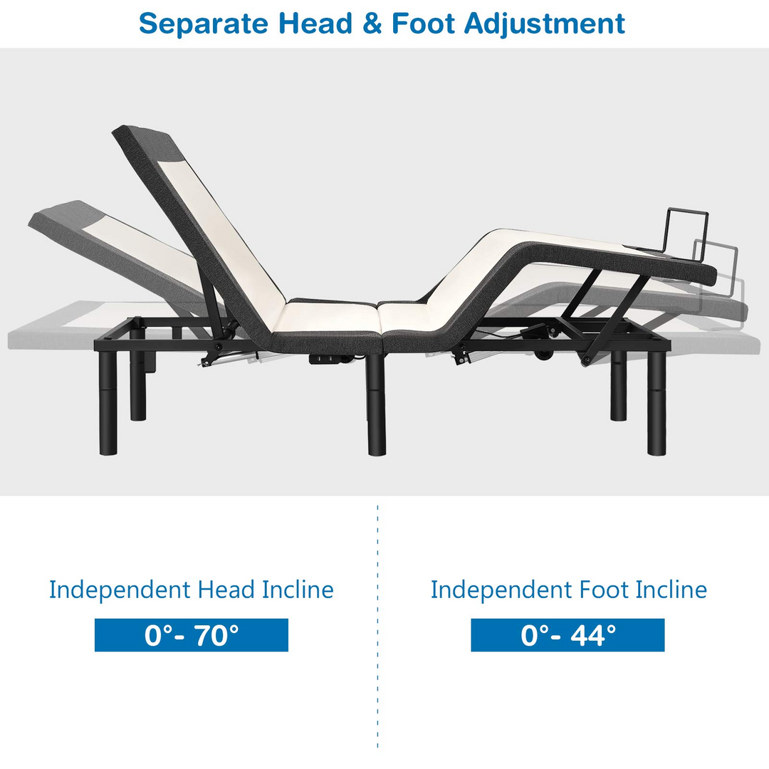 Adjustable Bed Base with Wireless Remote - Giantex