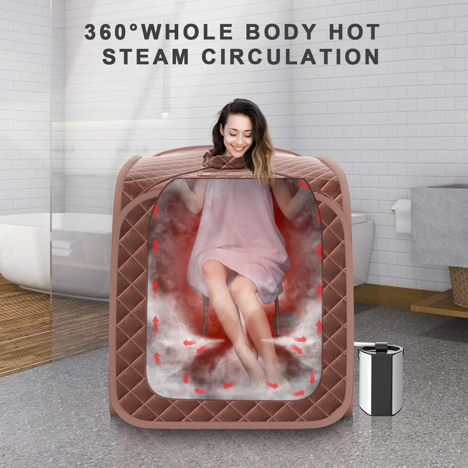 Steam Sauna Portable Therapeutic Sauna 3L Blast-Proof Remote Control