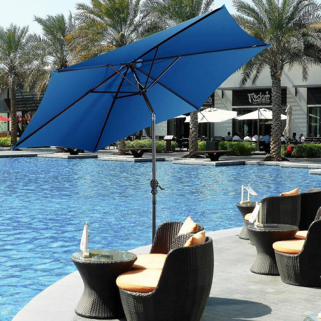 Giantex 9ft Patio Umbrella Outdoor, Market Table Umbrella w/ Push Button Tilt and Crank - Giantexus