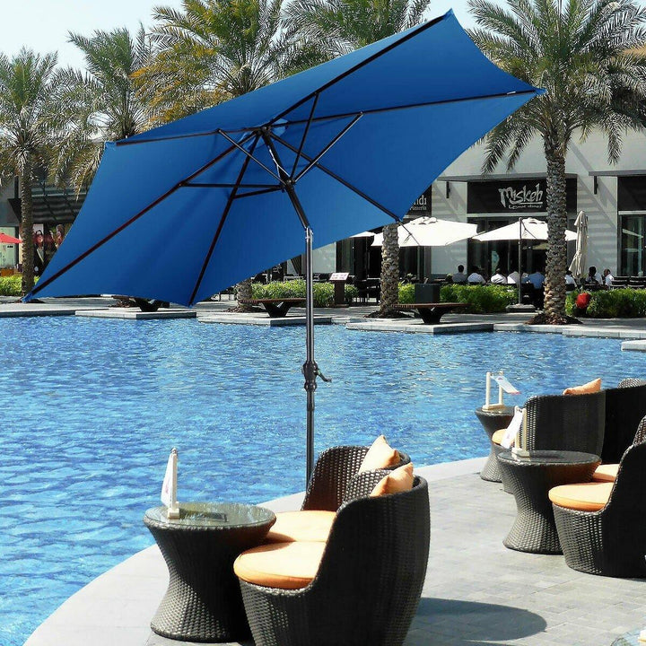 Giantex 9ft Patio Umbrella Outdoor, Market Table Umbrella w/ Push Button Tilt and Crank - Giantexus