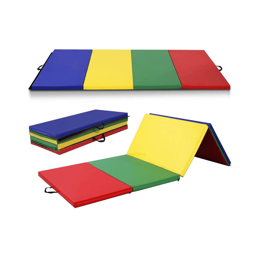 4'x10'x2'' Gymnastics Mat, Anti-Tear Folding Gymnastics Exercise Mats - Giantexus