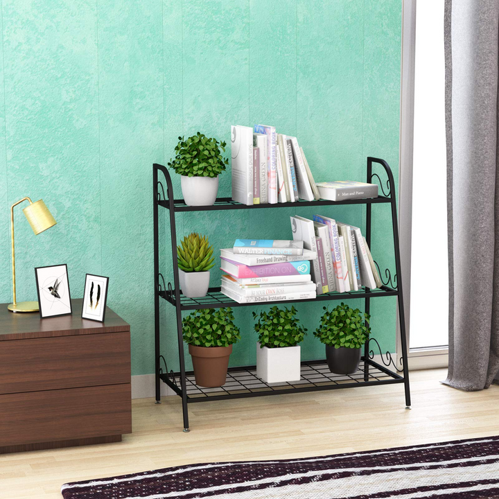 Giantex 3 Tier Metal Plant Stand, Indoor Outdoor Plant Shelf
