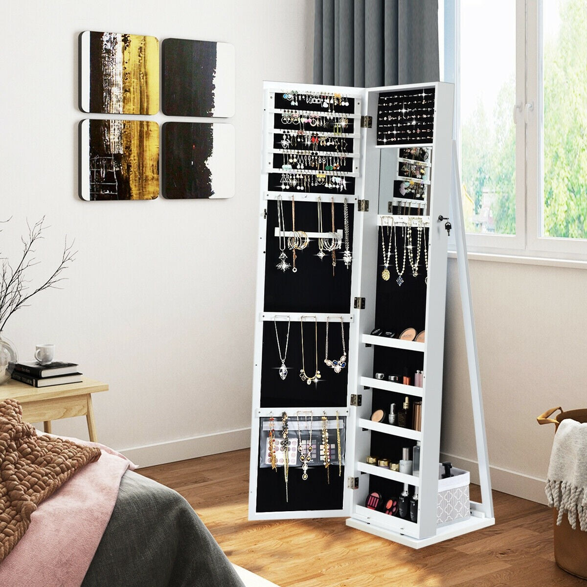 CHARMAID | Standing Jewelry Armoire - Giantexus