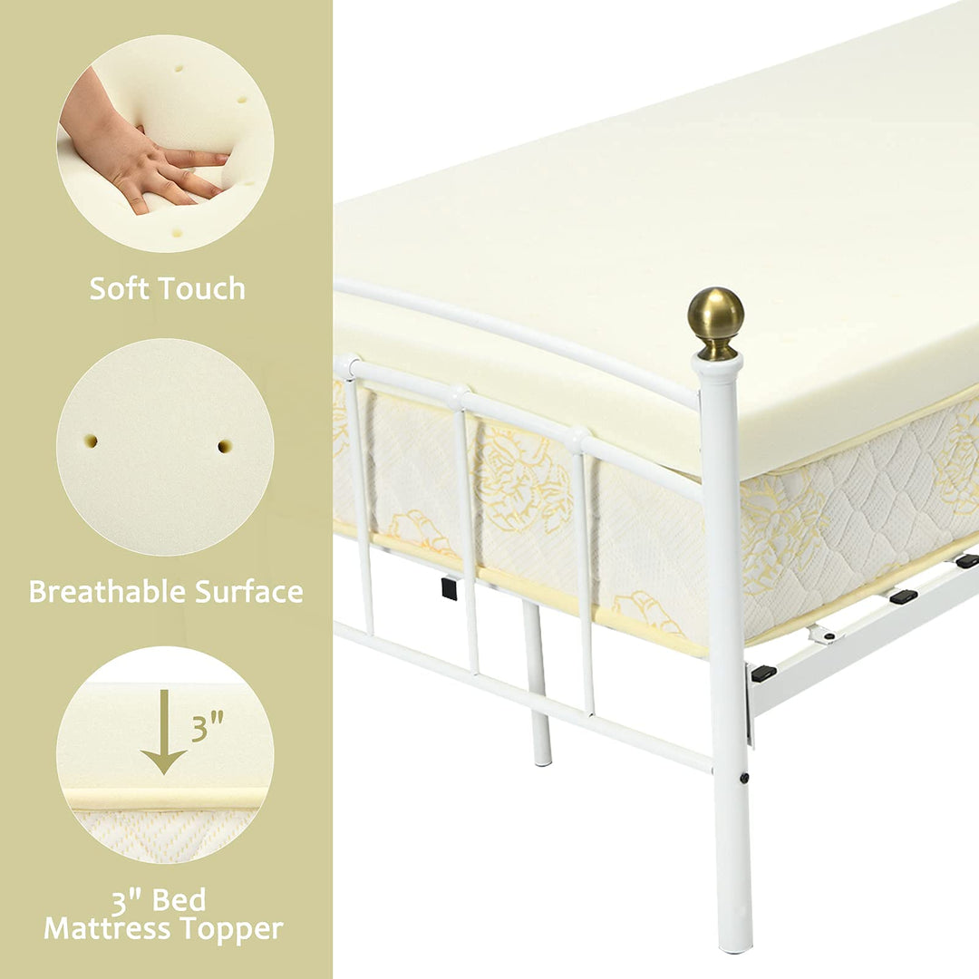 Giantex Bed Mattress Topper 3 Inch Thickness Soft Mattress Pad