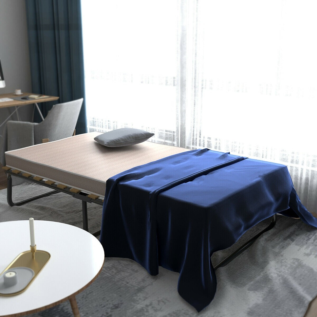 Folding Guest Bed-with Memory Foam Mattress