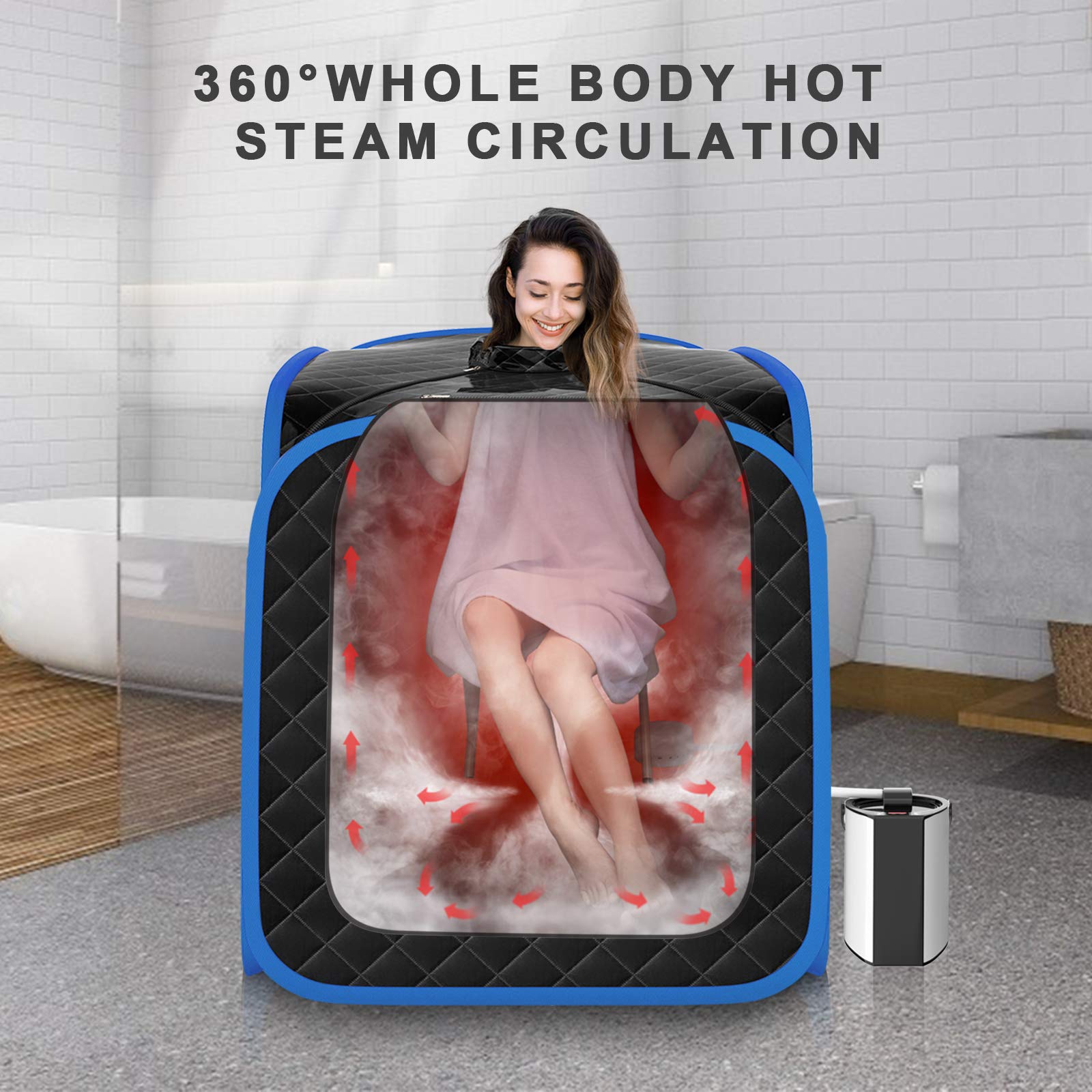 Steam Sauna Portable Therapeutic Sauna 3L Blast-Proof Remote Control