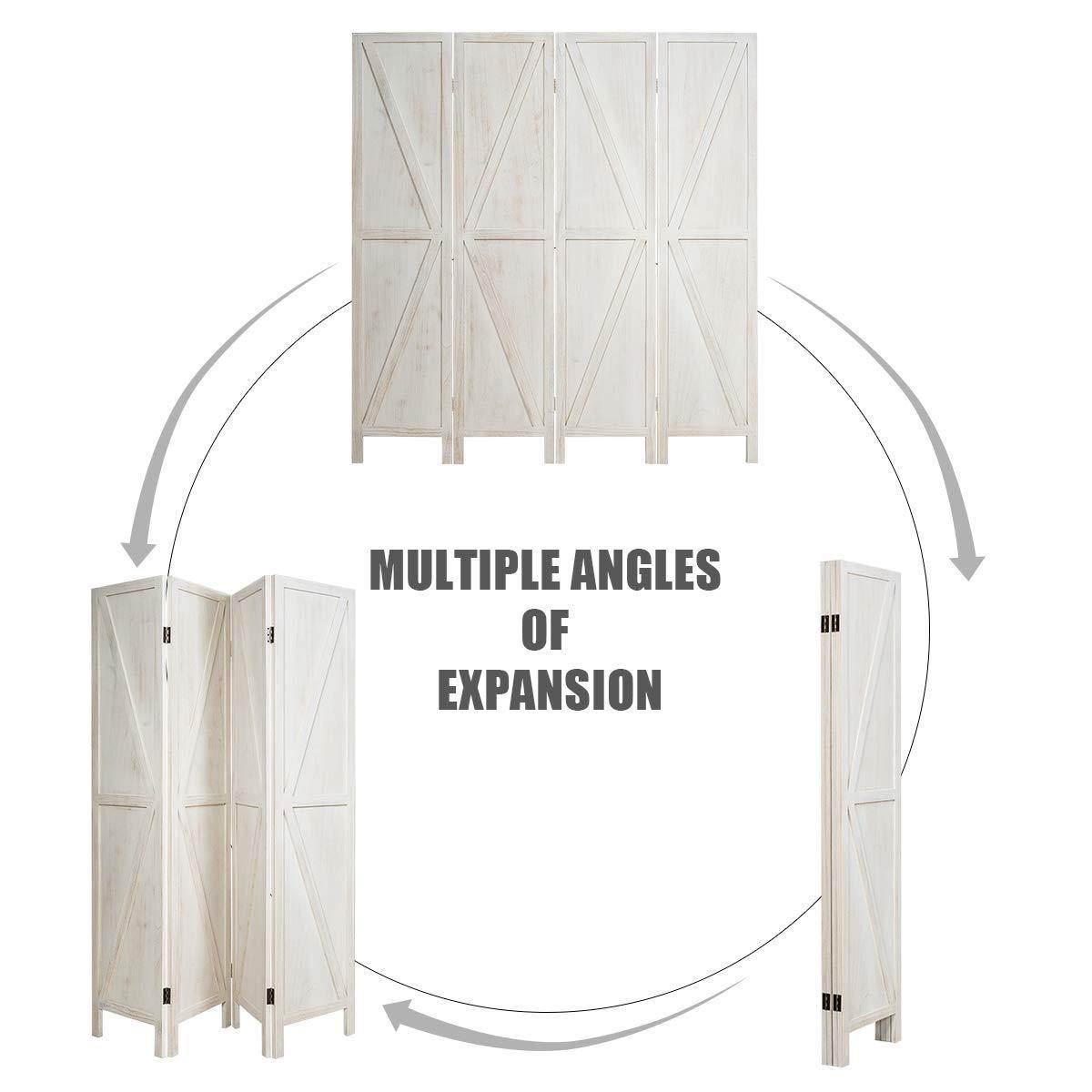 Copy of Giantex 4 Panel Folding Screen, 5.6 Ft Screen Room Divider - Giantexus