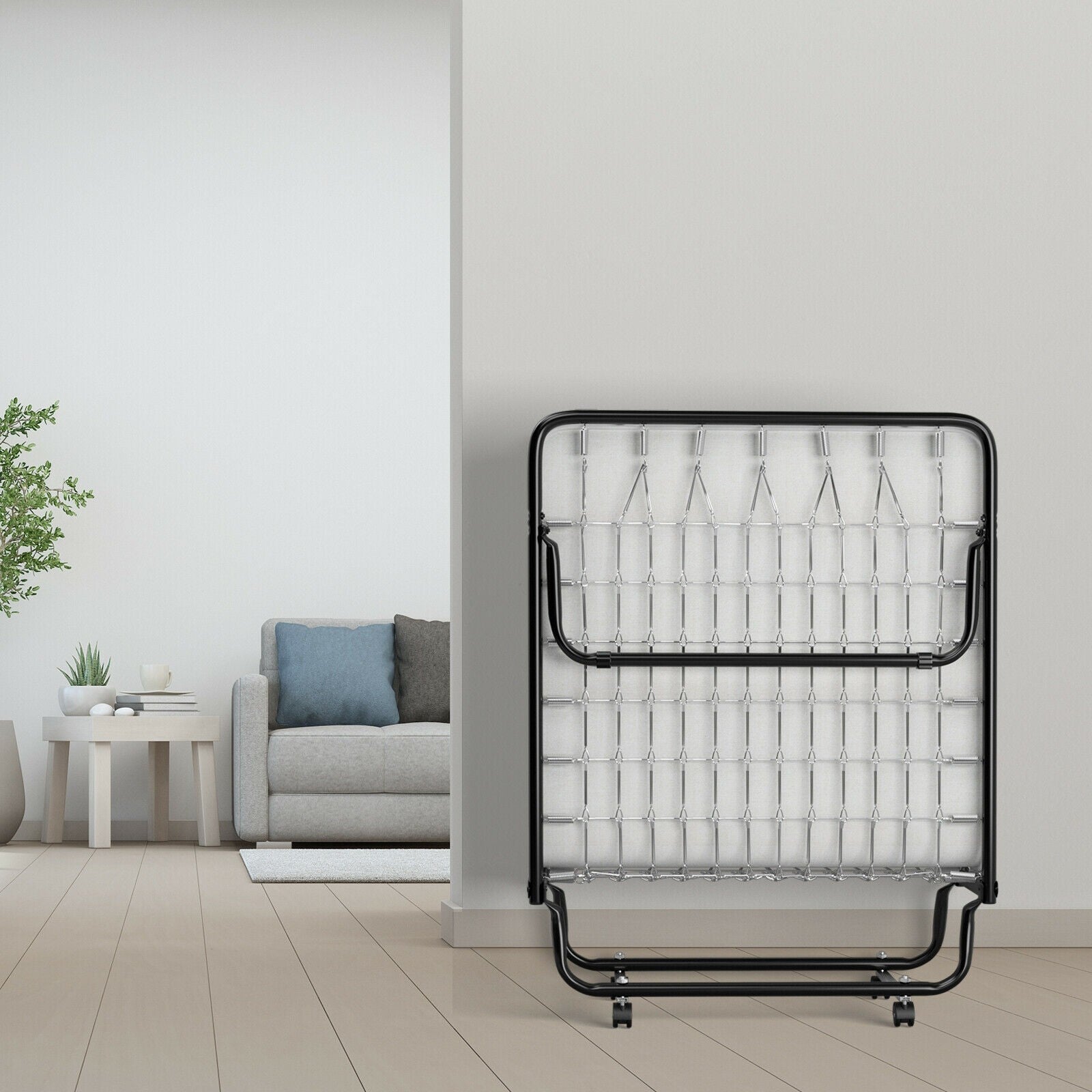 Rollaway Folding Bed with 4 Inch Mattress
