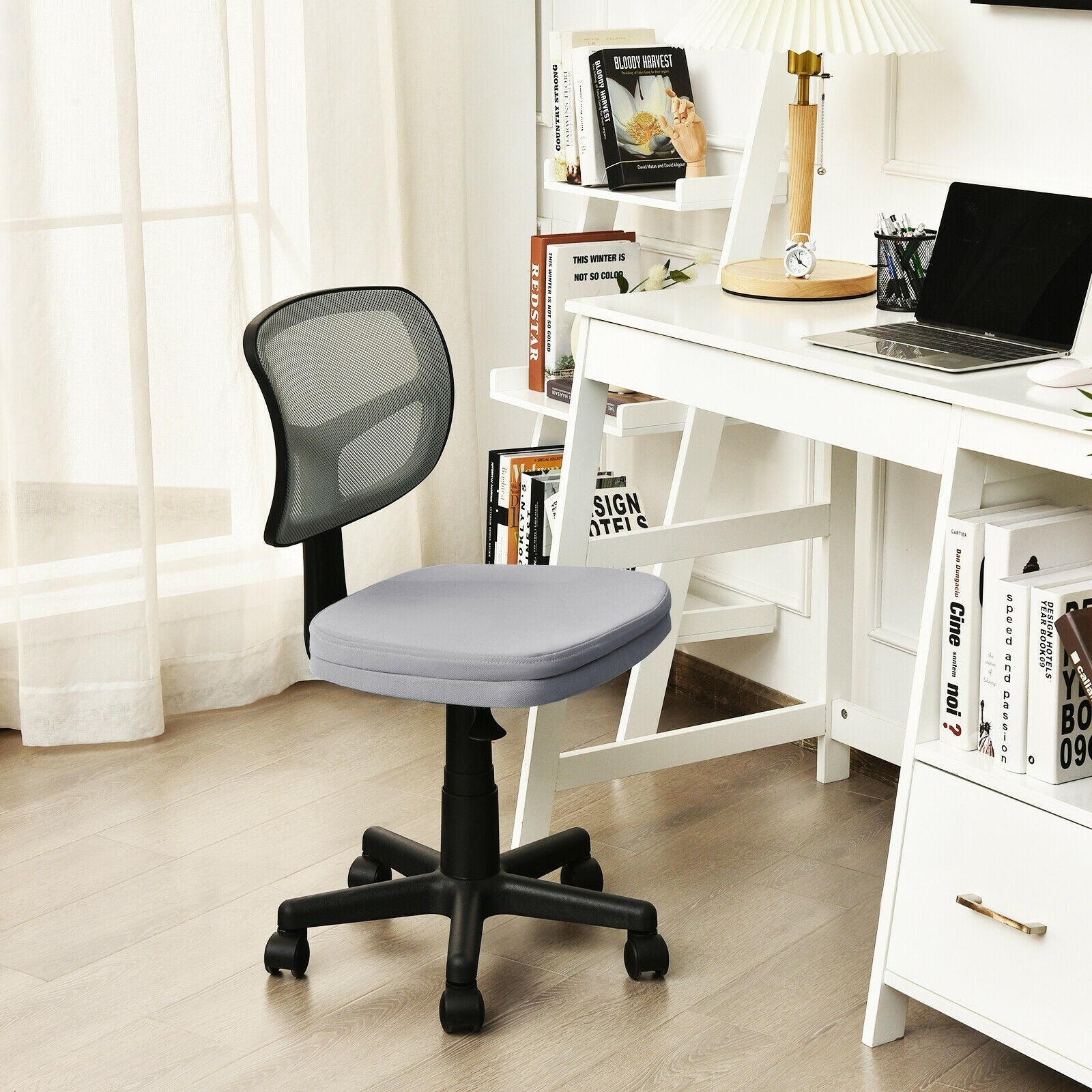 Armless Desk Chair, Low-Back Computer Chair - Giantexus