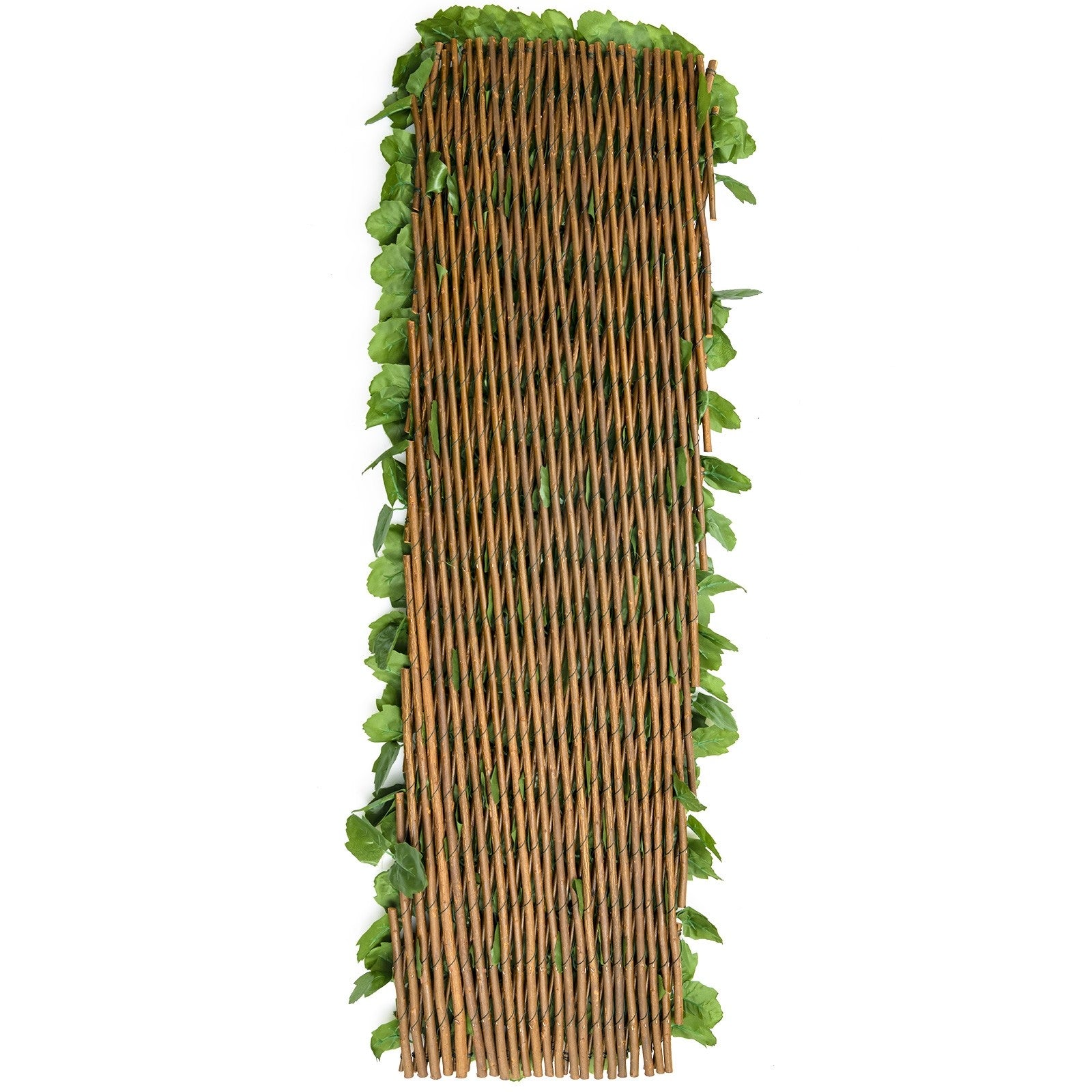 Giantex 3PCS Expandable Artificial Hedges Faux Ivy Leaves Fence