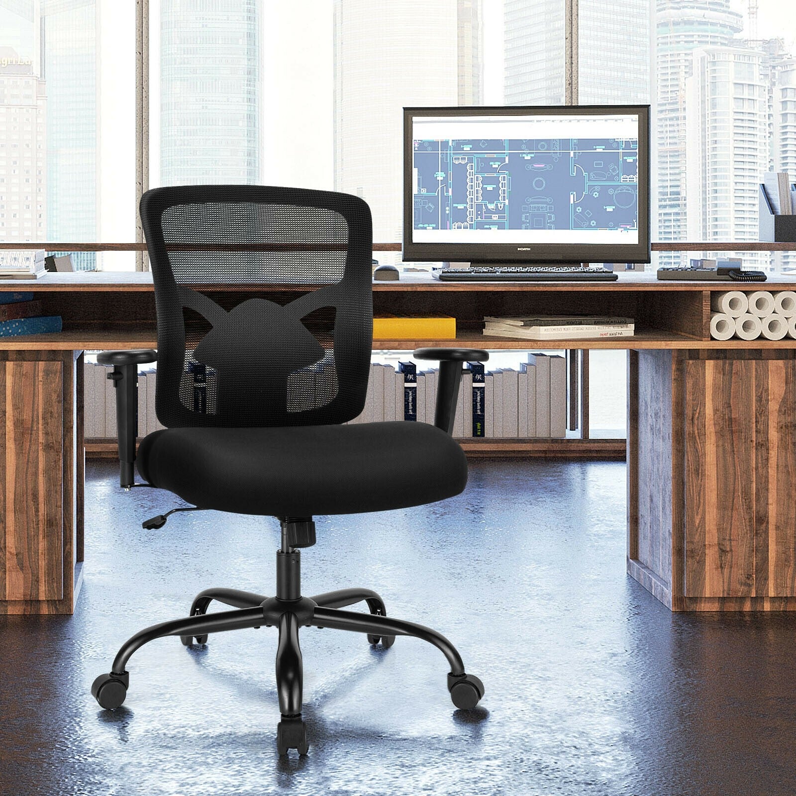 Mesh Office Computer Chair, 400 lbs Big and Tall Ergonomic Executive Chair