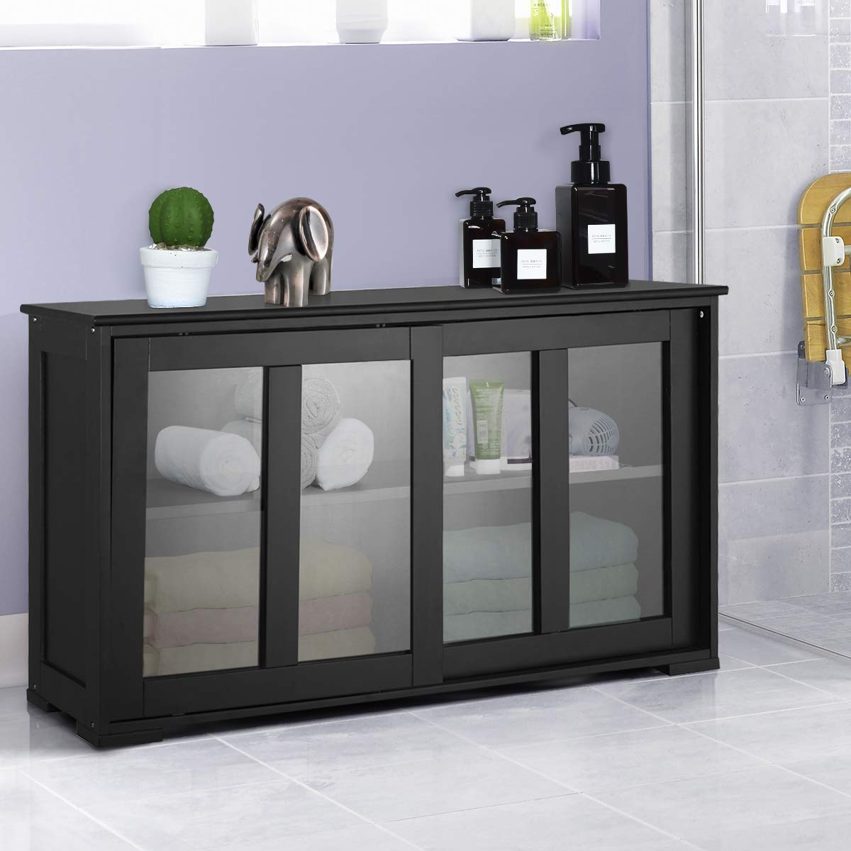 Giantex Buffet Sideboard, Wood Credenza with Sliding Doors