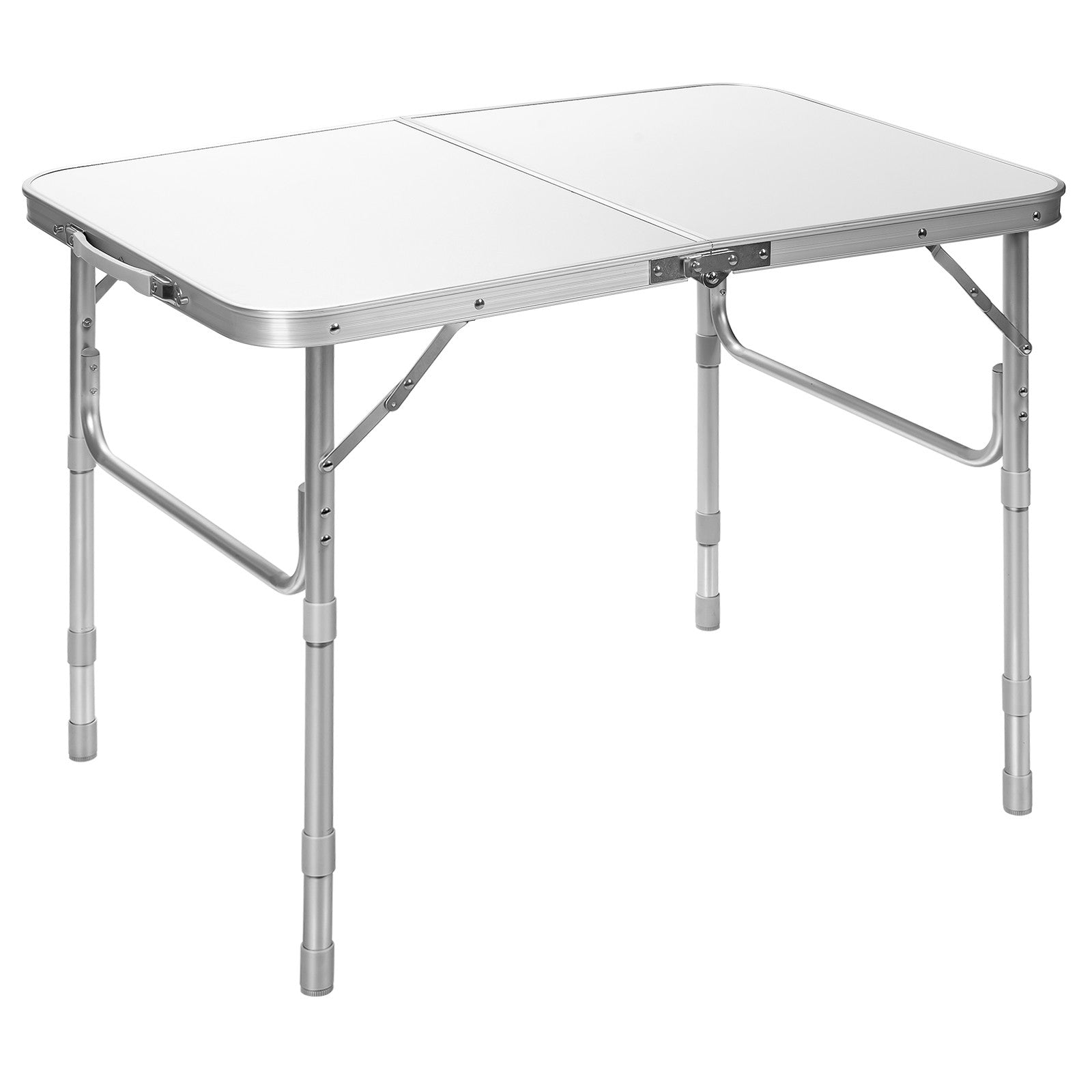 Folding Table Portable Camping Table W/3 Adjustable Heights