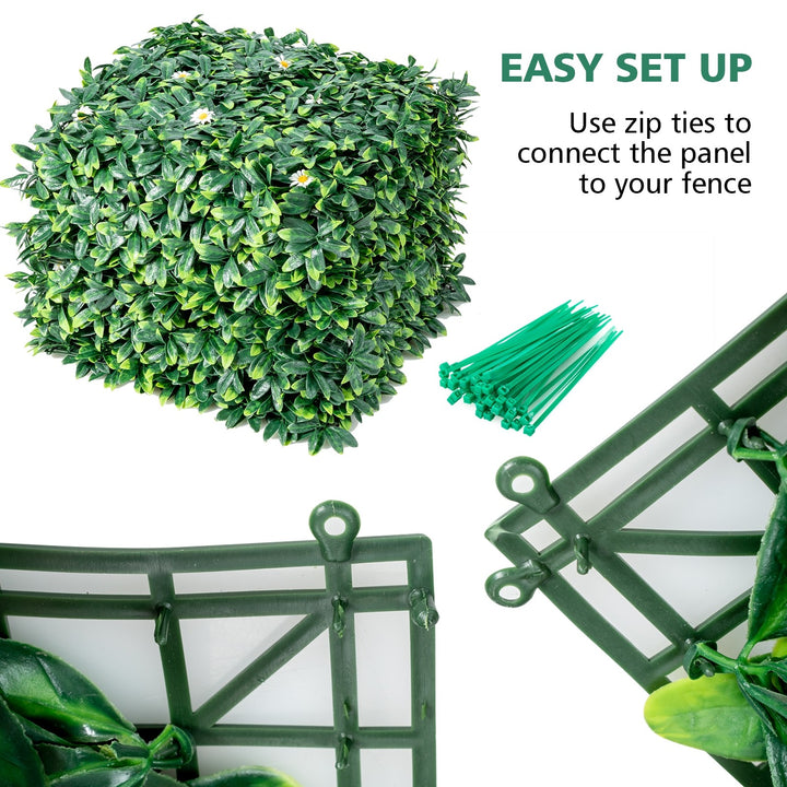 Giantex 12PCS 20x20inch Artificial Boxwood Panels Garden Privacy Fence Screen