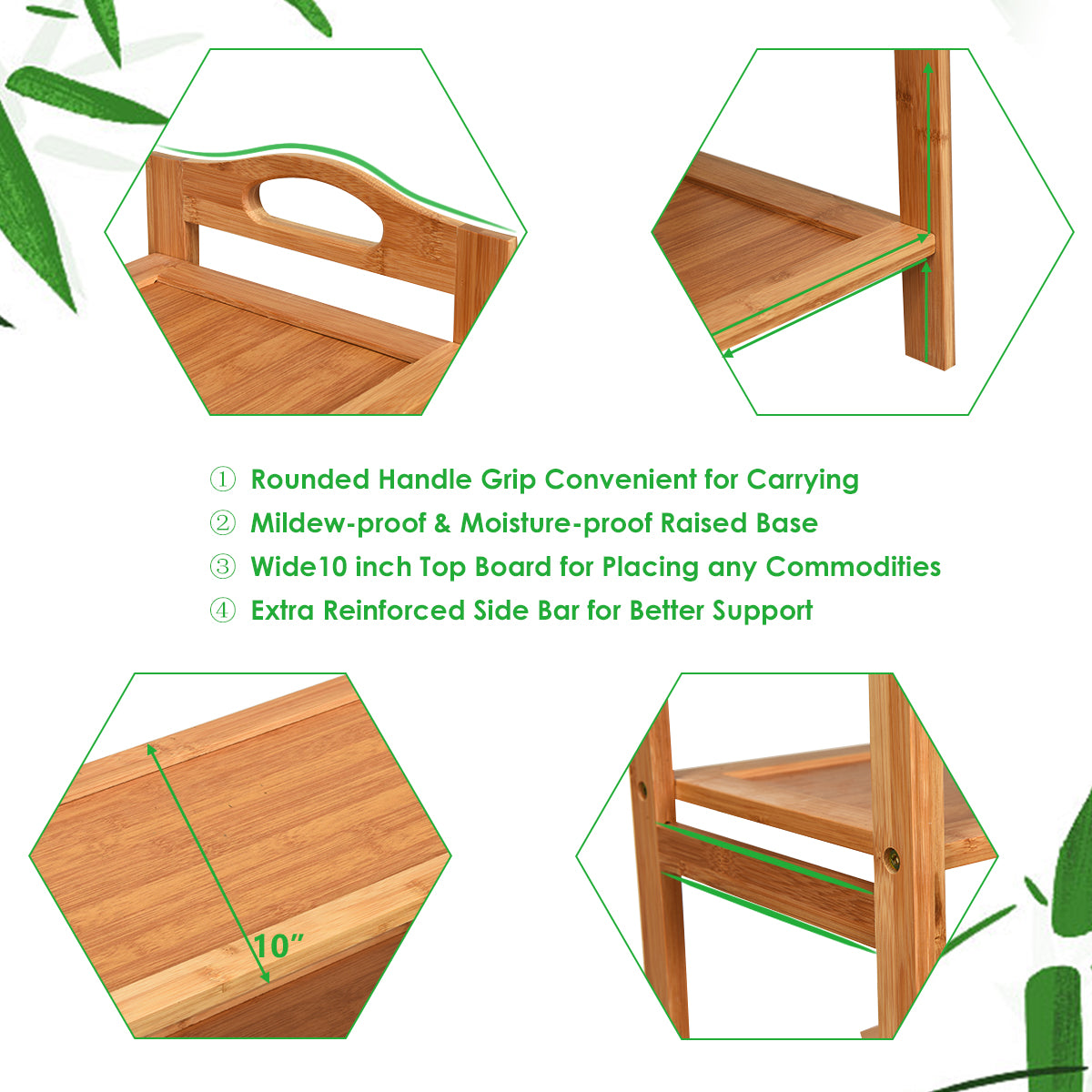 Bamboo Shoe Rack 5 Tier, Freestanding Shoe Rack - Giantexus