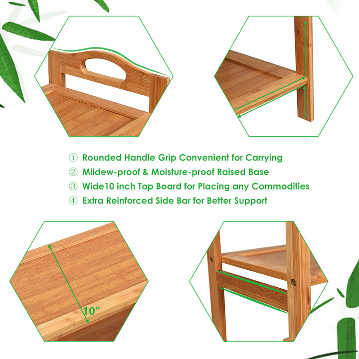 Bamboo Shoe Rack 5 Tier, Freestanding Shoe Rack - Giantexus