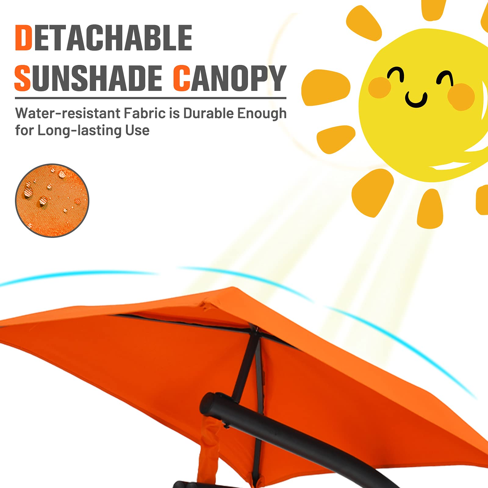 Giantex Hanging Arc Chaise Hammock for Patio Poolside Backyard Garden Porch