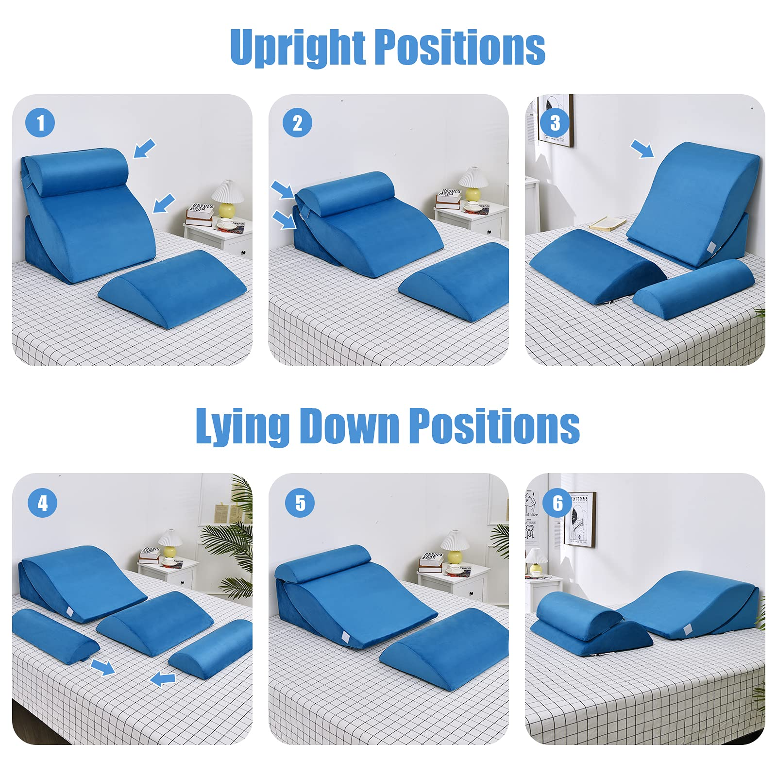 4 PCS Wedge Pillow Set - Giantex