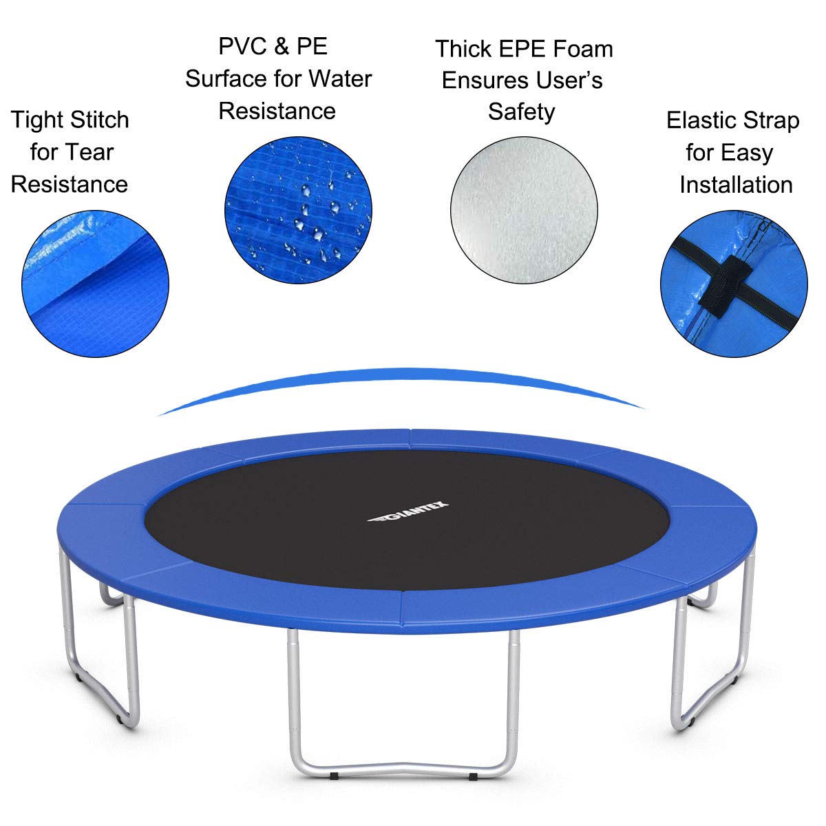 Giantex Trampoline Pad, 8ft 10ft 12ft 14ft 15ft 16ft Trampoline Replacement Safety Pad