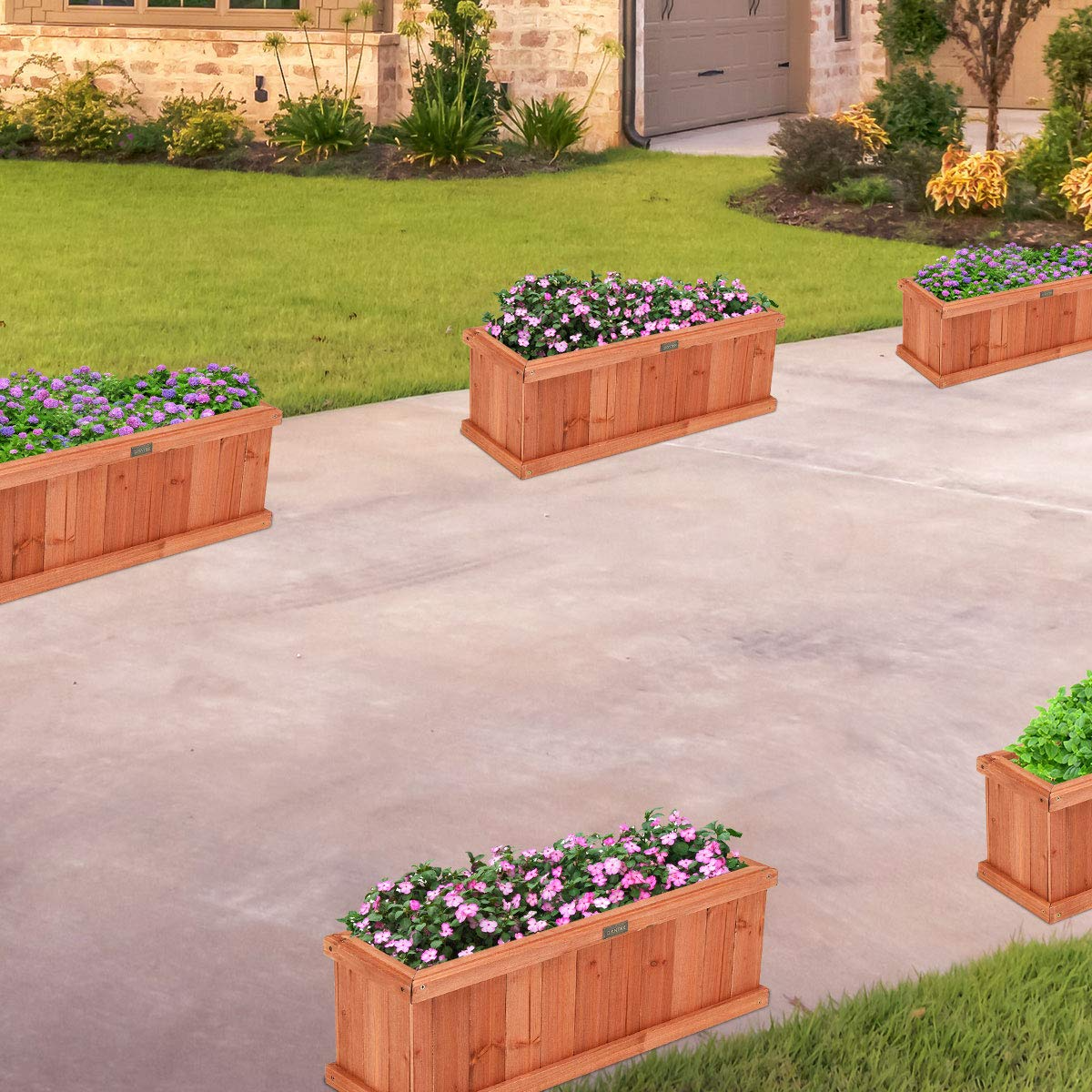 Raised Garden Bed Flower or Vegetable Planter (28" L X 9" W X 10" H)