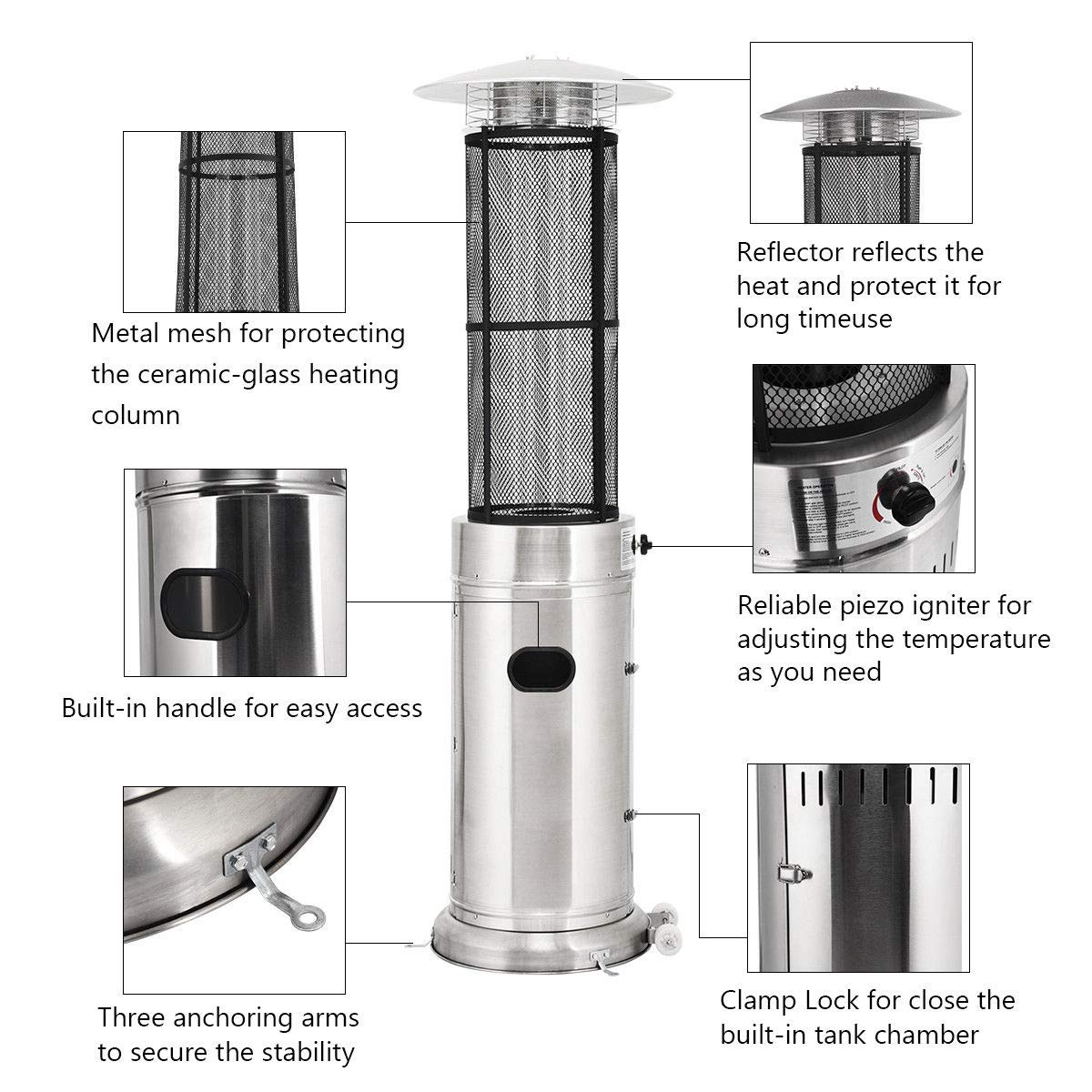 Giantex Outdoor Propane Patio Heater