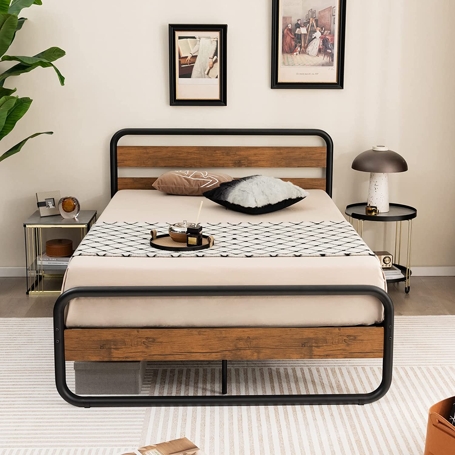 Full Size Metal Bed Frame, Platform Bed - Giantex