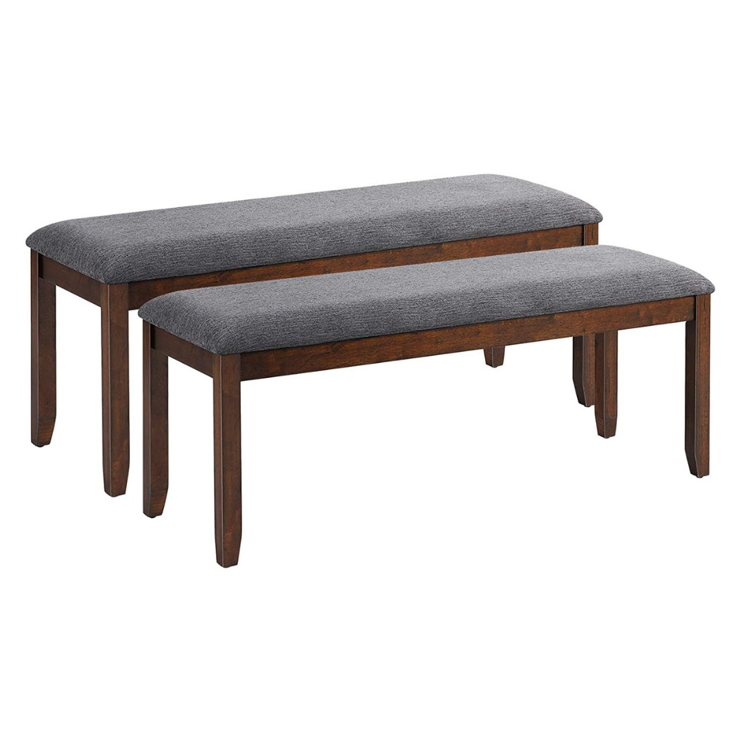 Giantex Dining Room Bench, Wood Kitchen Table Bench with Upholstered, 47.5 x 15.5 x 19.5 Inches Ottoman Bench