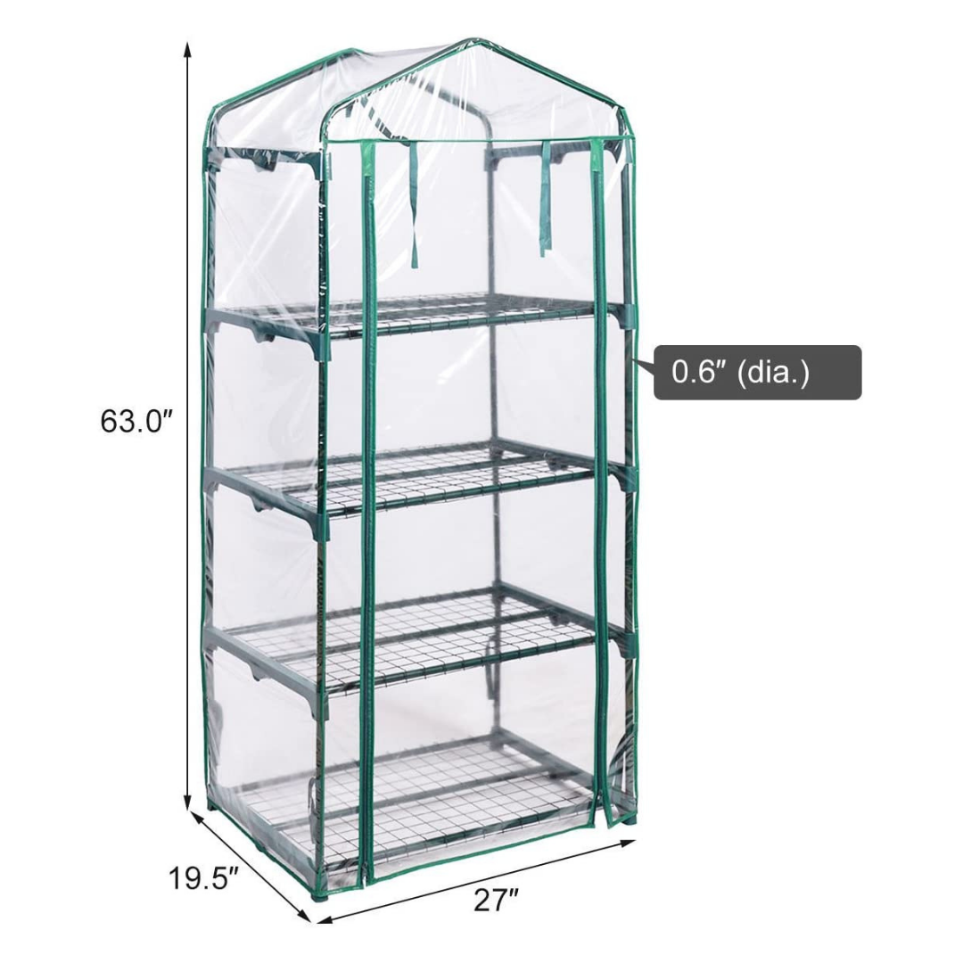 Outdoor Portable Greenhouse Multi Tier Shelves Stands Small Shelving Green House