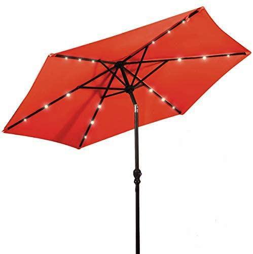 9ft Market Patio Umbrella w/Solar Lights - Giantexus