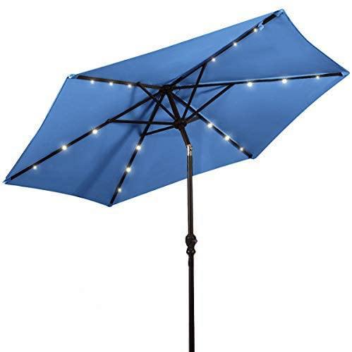 9ft Market Patio Umbrella w/Solar Lights - Giantexus