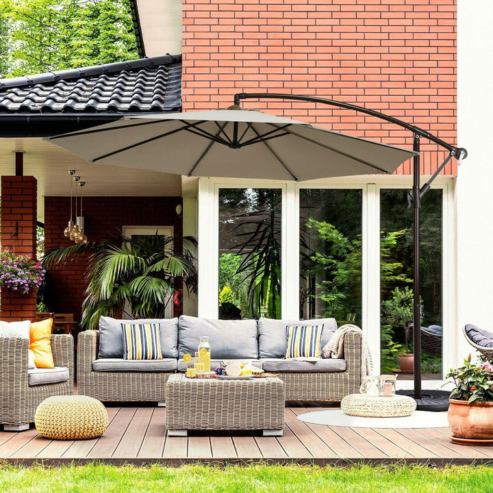 10ft Offset Patio Umbrella Cantilever Umbrella - Giantexus