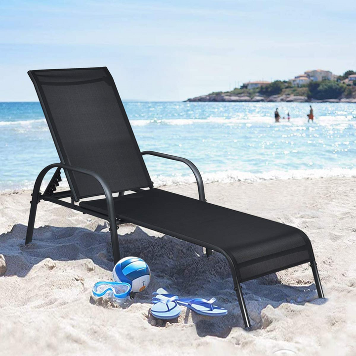 Giantex 2 Pcs Outdoor Chaise Lounge Chair