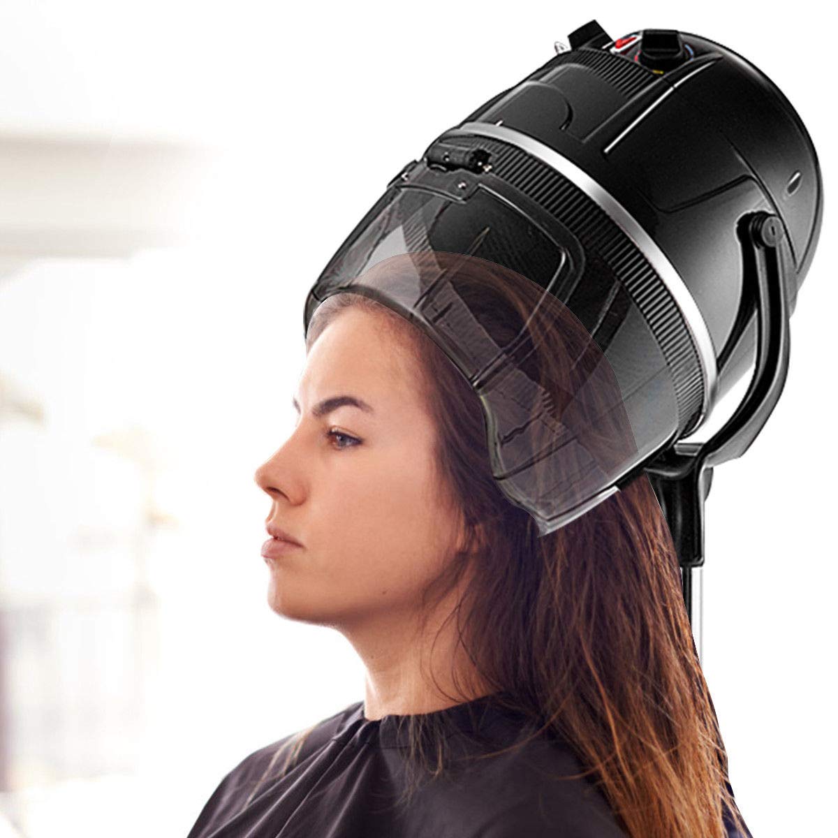 Giantex Adjustable Hood Floor Hair Bonnet DRYER Stand Up Rolling Base Salon Wheels