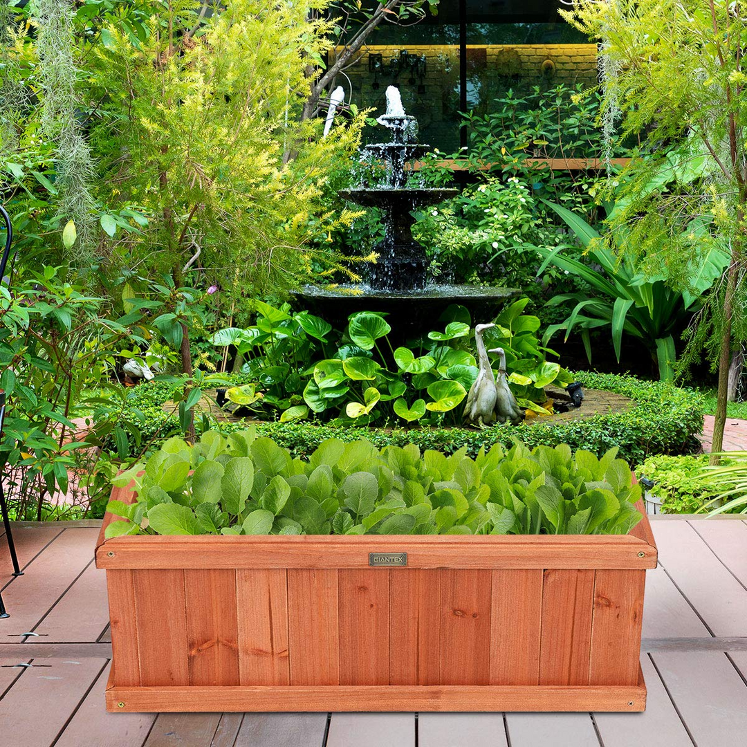Raised Garden Bed Flower or Vegetable Planter (28" L X 9" W X 10" H)